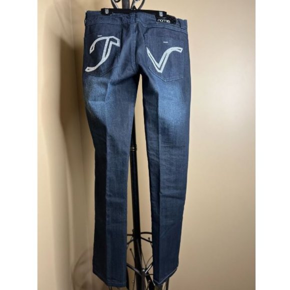 Nomis Womens Regular Fit Denim Straight Jeans Mid Rise Pockets Size 29 Blue - Picture 2 of 5